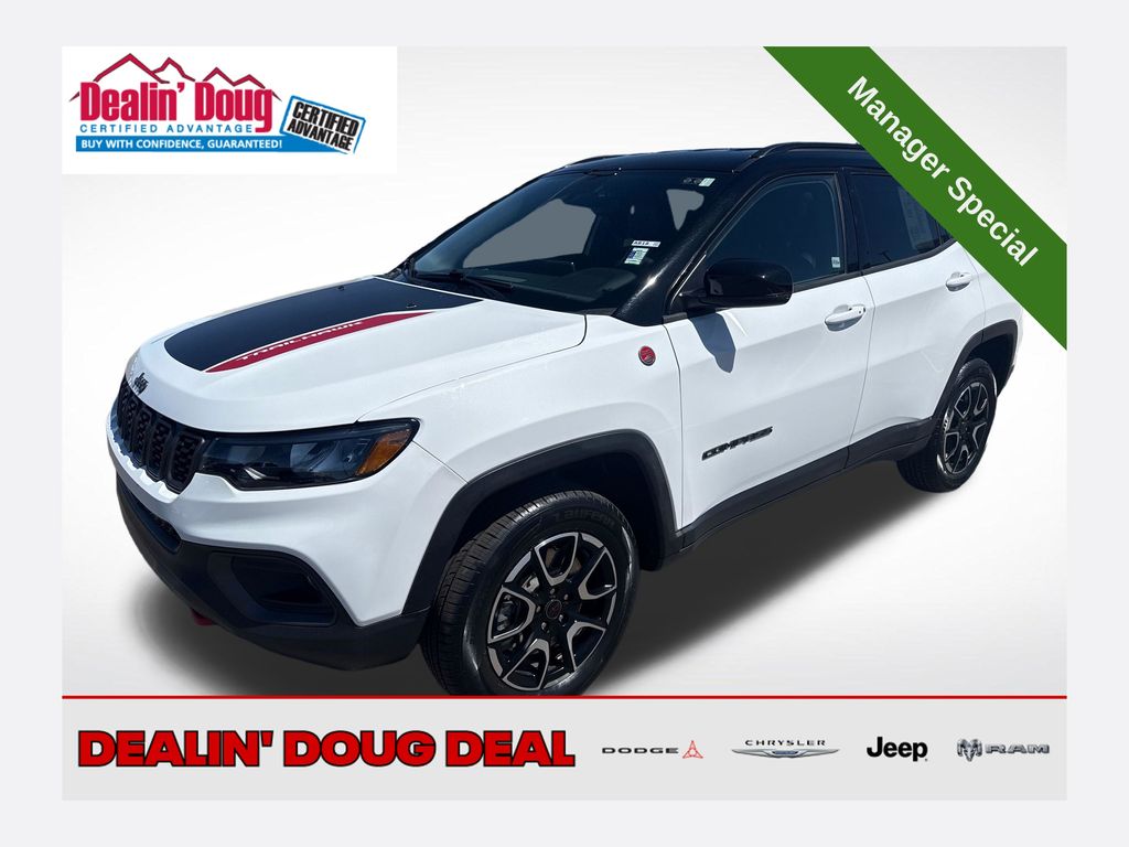 Bright White Clearcoat 2025 Jeep Compass SUV / Crossover Four-Wheel Drive 8-Speed Automatic