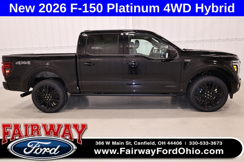 Agate Black Metallic 2026 Ford F-150 Platinum SuperCrew 4WD Pickup Truck Four-Wheel Drive Automatic