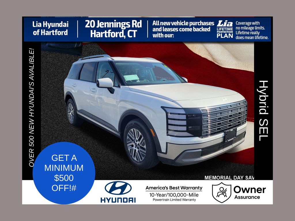 Creamy White Pearl 2026 Hyundai Palisade Hybrid SEL AWD SUV / Crossover All-Wheel Drive 6-Speed Automatic