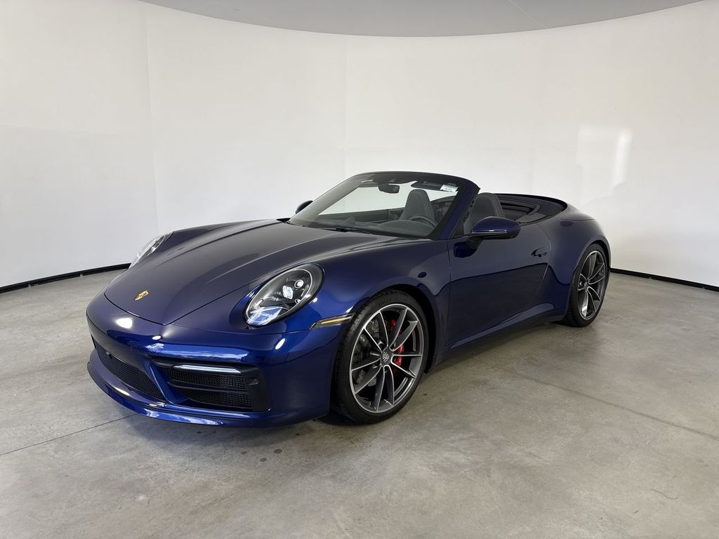 Gentian Blue Metallic 2021 Porsche 911 Convertible All-Wheel Drive 8-Speed Automatic