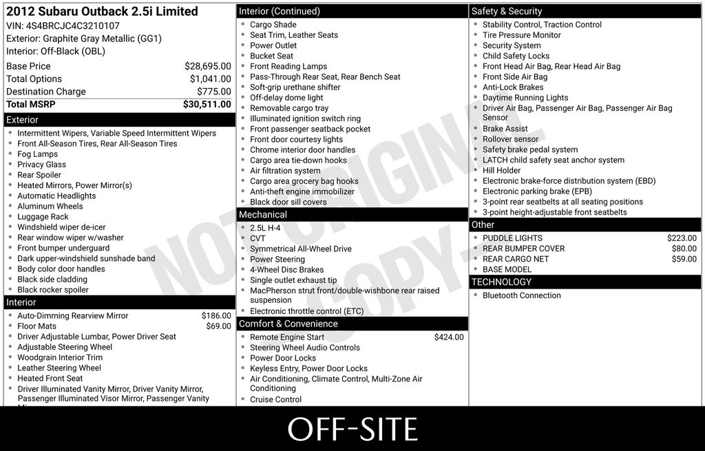 Used 2012 Gray Subaru 2.5i image 2