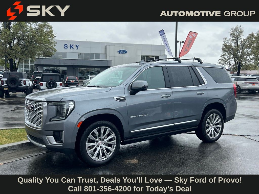 Gray (Satin Steel Metallic) 2022 GMC Yukon Denali 4WD SUV / Crossover Four-Wheel Drive