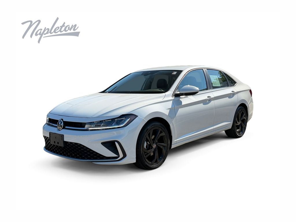 Opal White 2025 Volkswagen Jetta Sedan Front-Wheel Drive 8-Speed Automatic