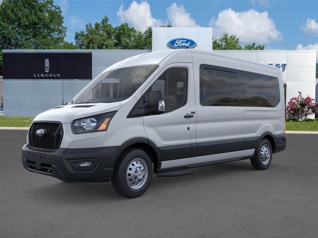 Oxford White 2024 Ford Transit Passenger 350 XL Medium Roof LB AWD Van All-Wheel Drive Automatic