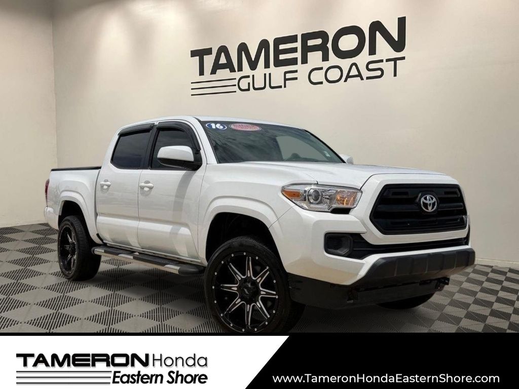 Super White 2016 Toyota Tacoma Pickup Truck 4X2 6-Speed Automatic