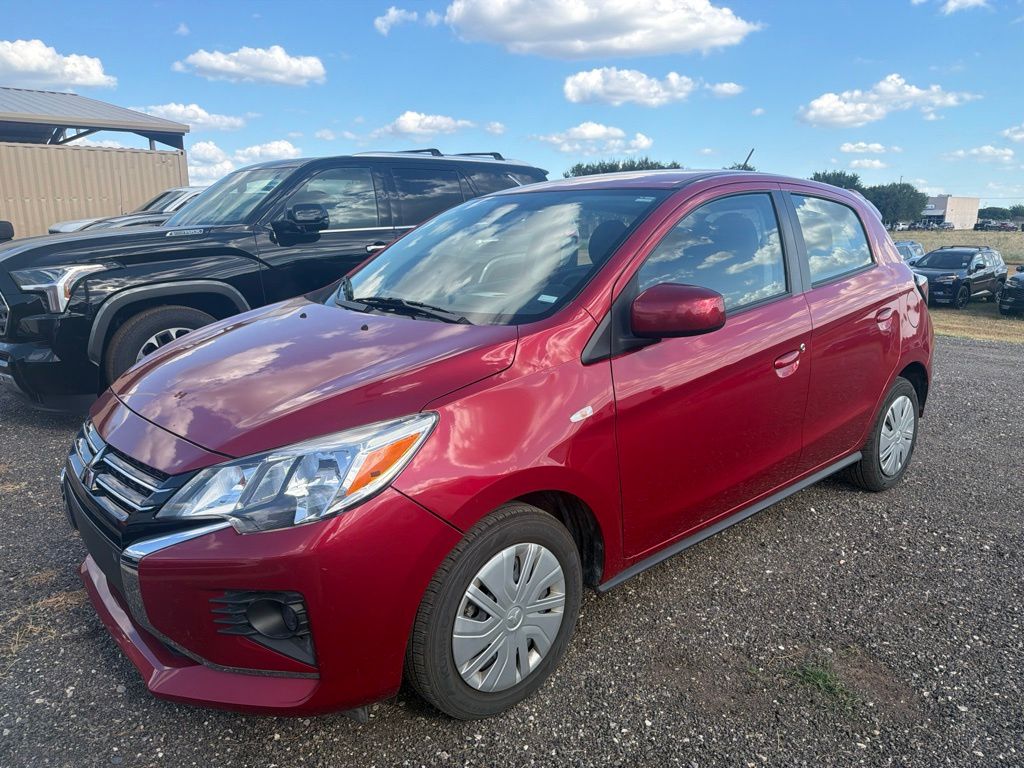 Infrared Metallic 2024 Mitsubishi Mirage Hatchback Front-Wheel Drive Continuously Variable Transmission