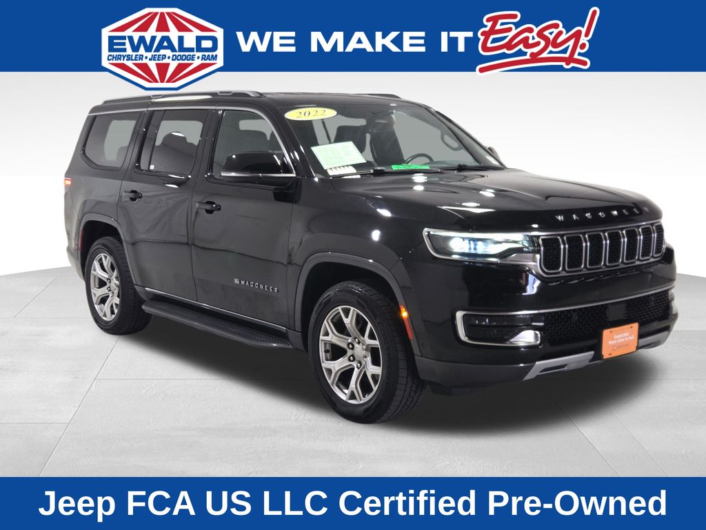 Diamond Black Crystal Pearlcoat 2022 Jeep Wagoneer SUV / Crossover Four-Wheel Drive 8-Speed Automatic
