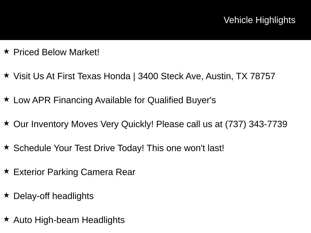 Used Car 2023 Honda Hr-v  Sport For Sale Under $30,000 In Austin, Texas
