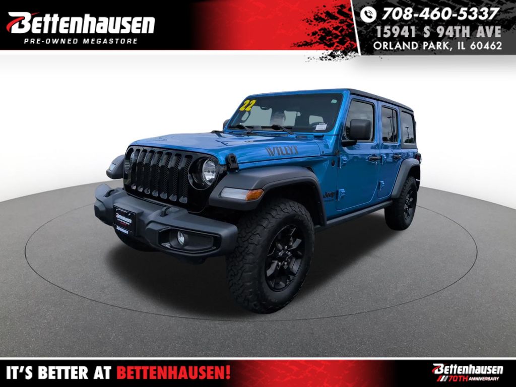Hydro Blue Pearlcoat 2022 Jeep Wrangler SUV / Crossover Four-Wheel Drive 8-Speed Automatic