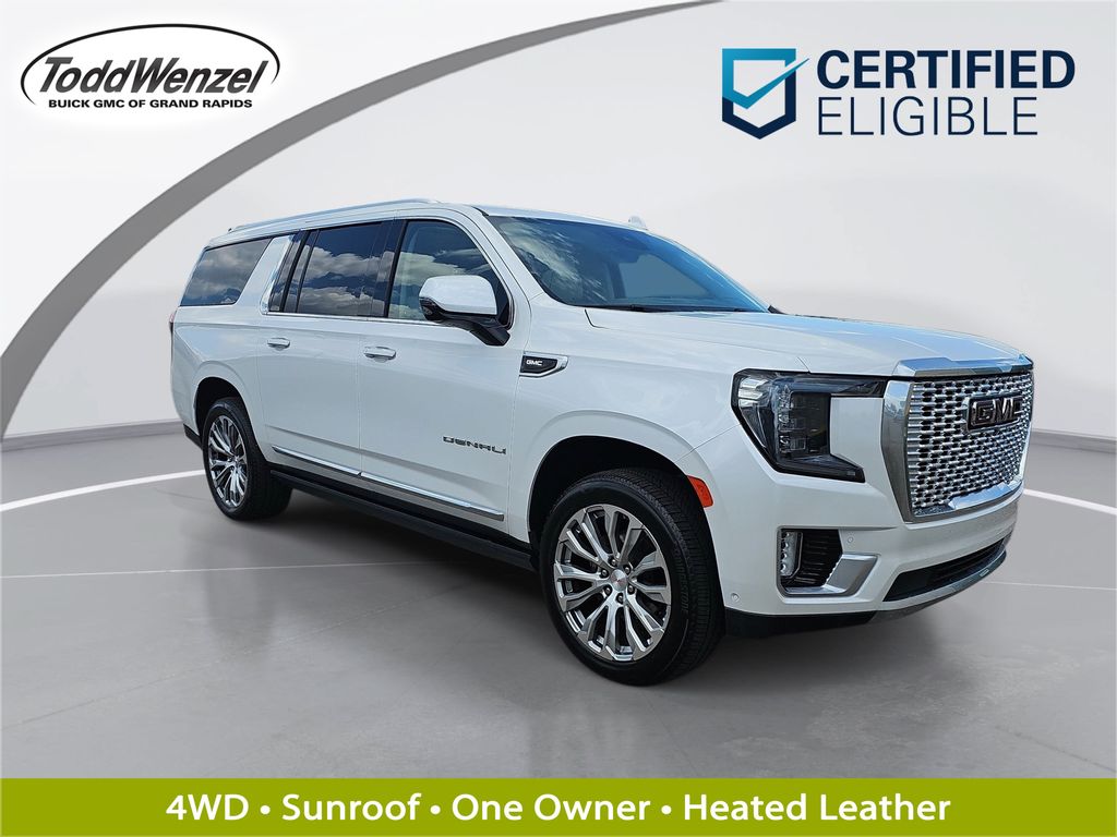 White Frost Tricoat 2023 GMC Yukon XL SUV / Crossover Four-Wheel Drive 
