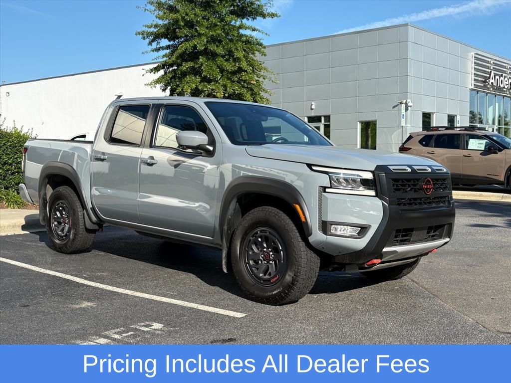 Boulder Gray Pearl 2025 Nissan Frontier Pickup Truck Four-Wheel Drive 9-Speed Automatic Overdrive