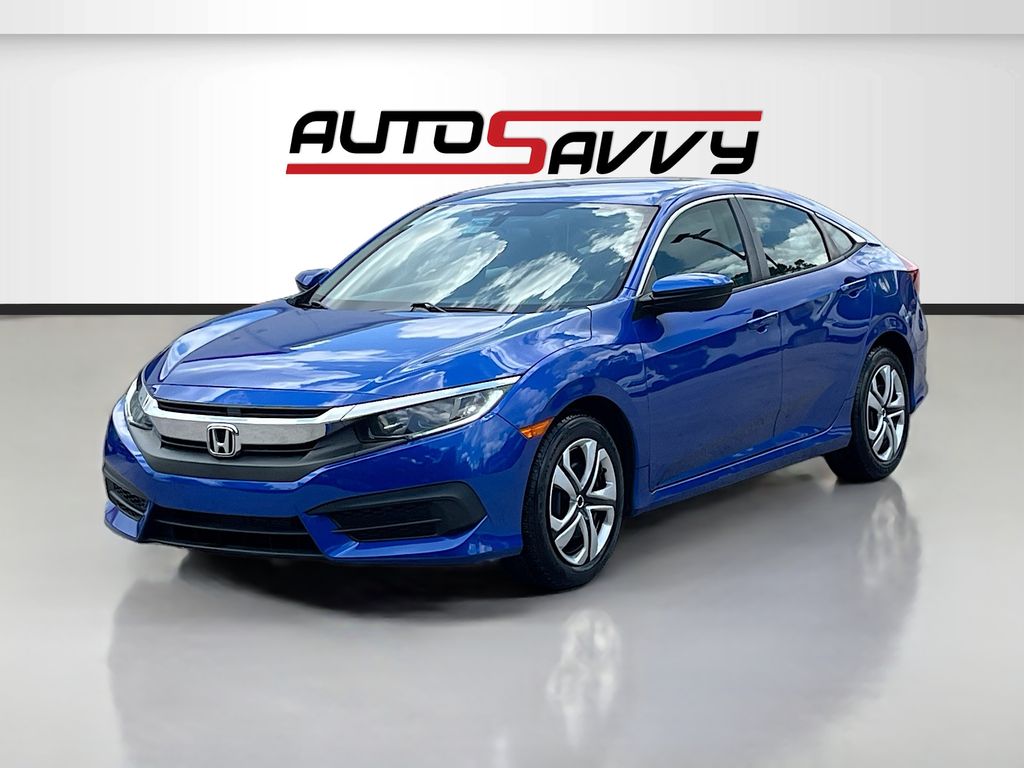2018 Honda Civic LX Blue at DeMontrond Automotive Group