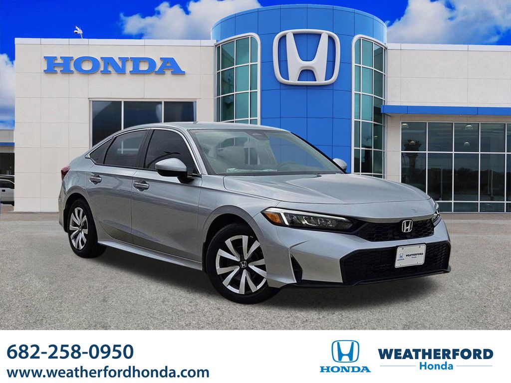 Silver 2026 Honda Civic Sedan Front-Wheel Drive Continuously Variable Transmission