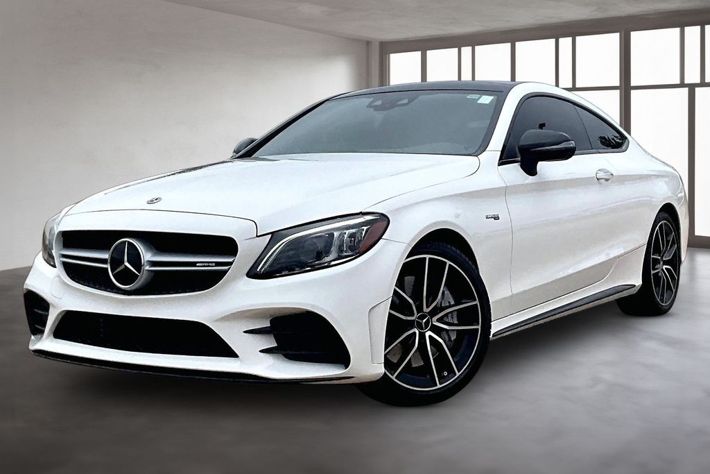 Polar White 2023 Mercedes-Benz C-Class AMG C 43 4MATIC Convertible All-Wheel Drive 9-Speed Automatic