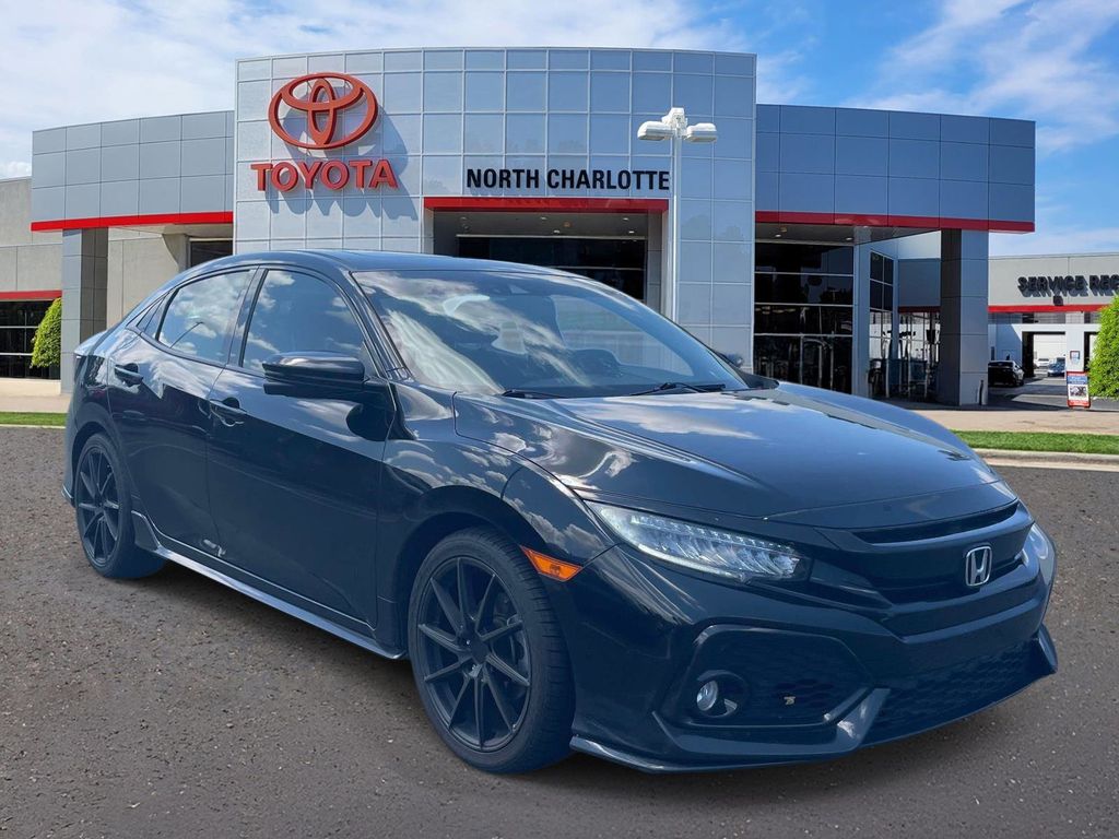 Crystal Black Pearl 2018 Honda Civic Hatchback Hatchback Front-Wheel Drive Continuously Variable Transmission