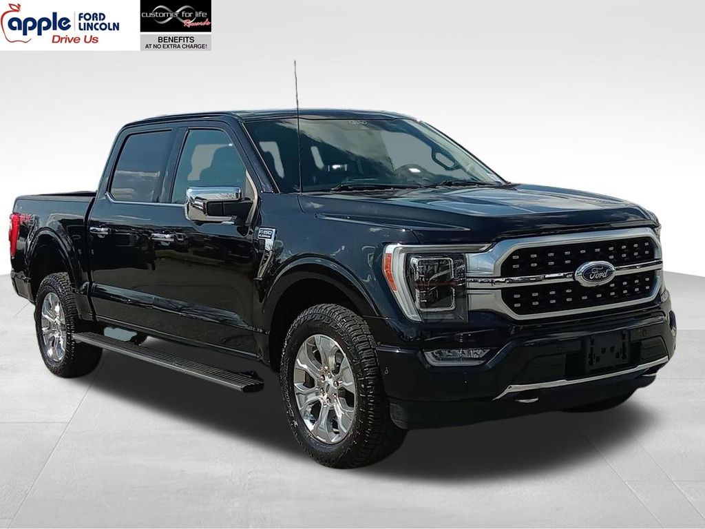 Black Metallic 2022 Ford F-150 Platinum SuperCrew 4WD Pickup Truck Four-Wheel Drive Automatic