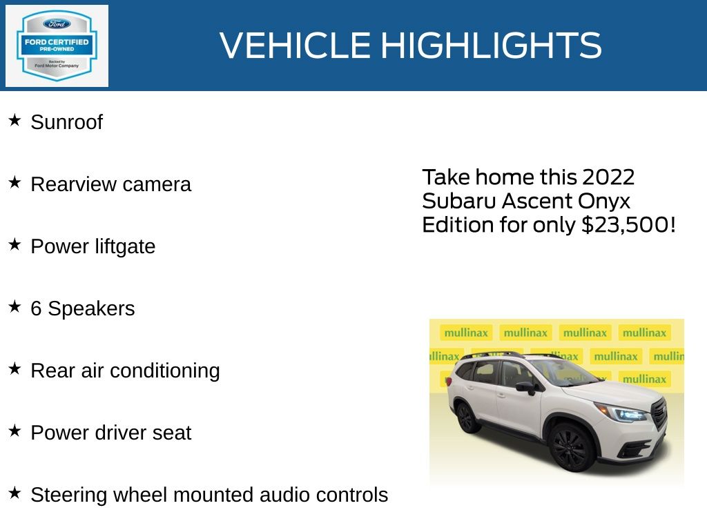 Certified Used 2022 White Subaru Onyx Edition image 23