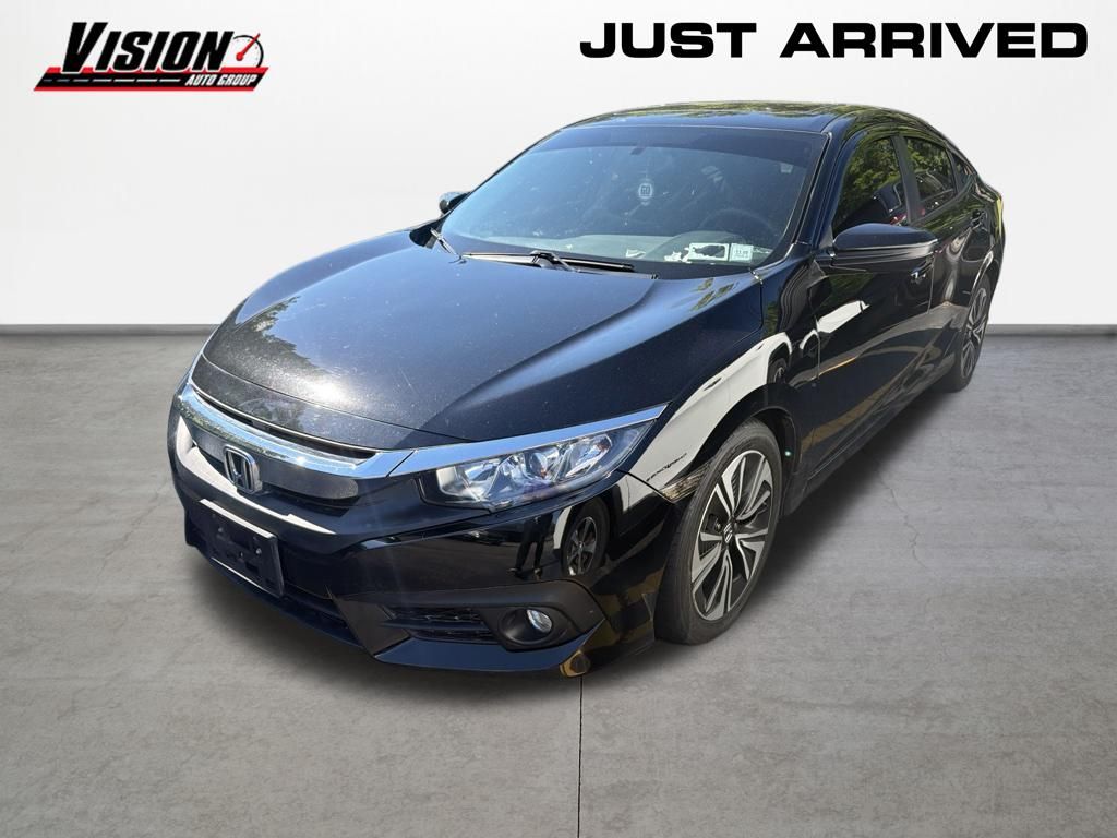 Crystal Black Pearl 2018 Honda Civic EX-T Sedan Front-Wheel Drive Continuously Variable Transmission