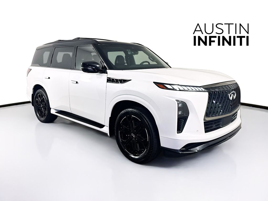 Radiant White/Black Obsidian 2026 INFINITI QX80 Sport AWD SUV / Crossover All-Wheel Drive 9-Speed Automatic