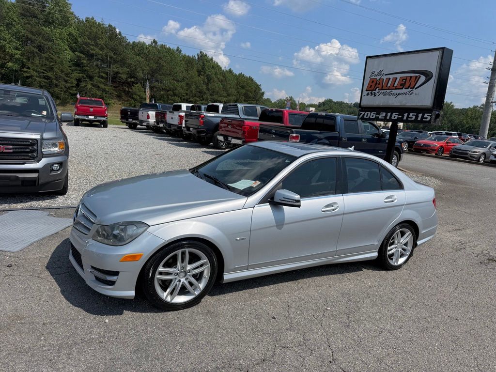 Silver 2012 Mercedes-Benz C-Class Sedan Rear-Wheel Drive 7-Speed Automatic