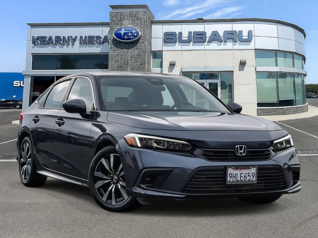 Sonic Gray Pearl 2023 Honda Civic EX FWD Sedan Front-Wheel Drive Continuously Variable Transmission