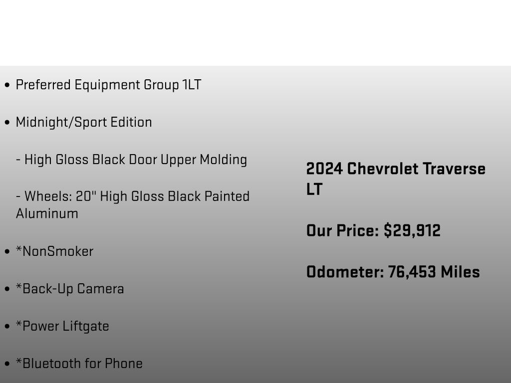2024 Chevrolet Traverse LT Black at Klick Lewis Buick Chevrolet