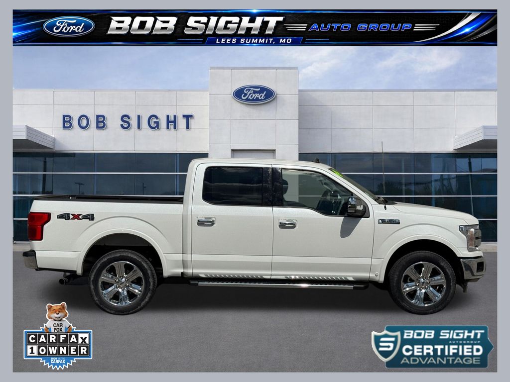 Star White Metallic Tri-Coat 2020 Ford F-150 Pickup Truck Four-Wheel Drive Automatic