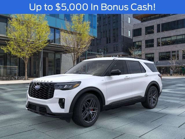 Star White Metallic Tri-Coat 2026 Ford Explorer SUV / Crossover All-Wheel Drive Automatic