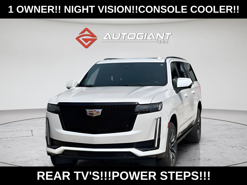 Crystal White Tricoat 2021 Cadillac Escalade ESV SUV / Crossover Four-Wheel Drive 