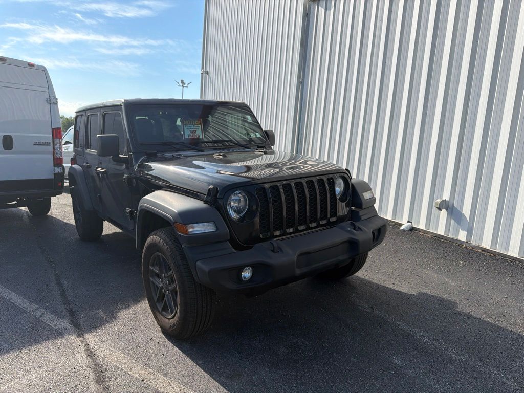 Black Clearcoat 2024 Jeep Wrangler SUV / Crossover Four-Wheel Drive 8-Speed Automatic