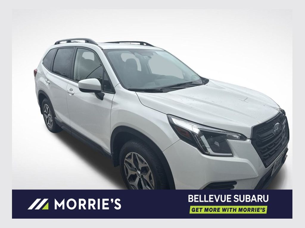 Crystal White Pearl 2023 Subaru Forester SUV / Crossover All-Wheel Drive Continuously Variable Transmission
