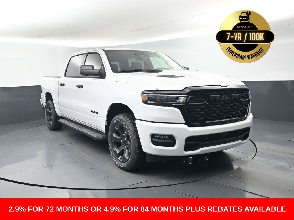 Bright White Clearcoat 2026 RAM 1500 Express Crew Cab 4WD Pickup Truck Four-Wheel Drive 8-Speed Automatic