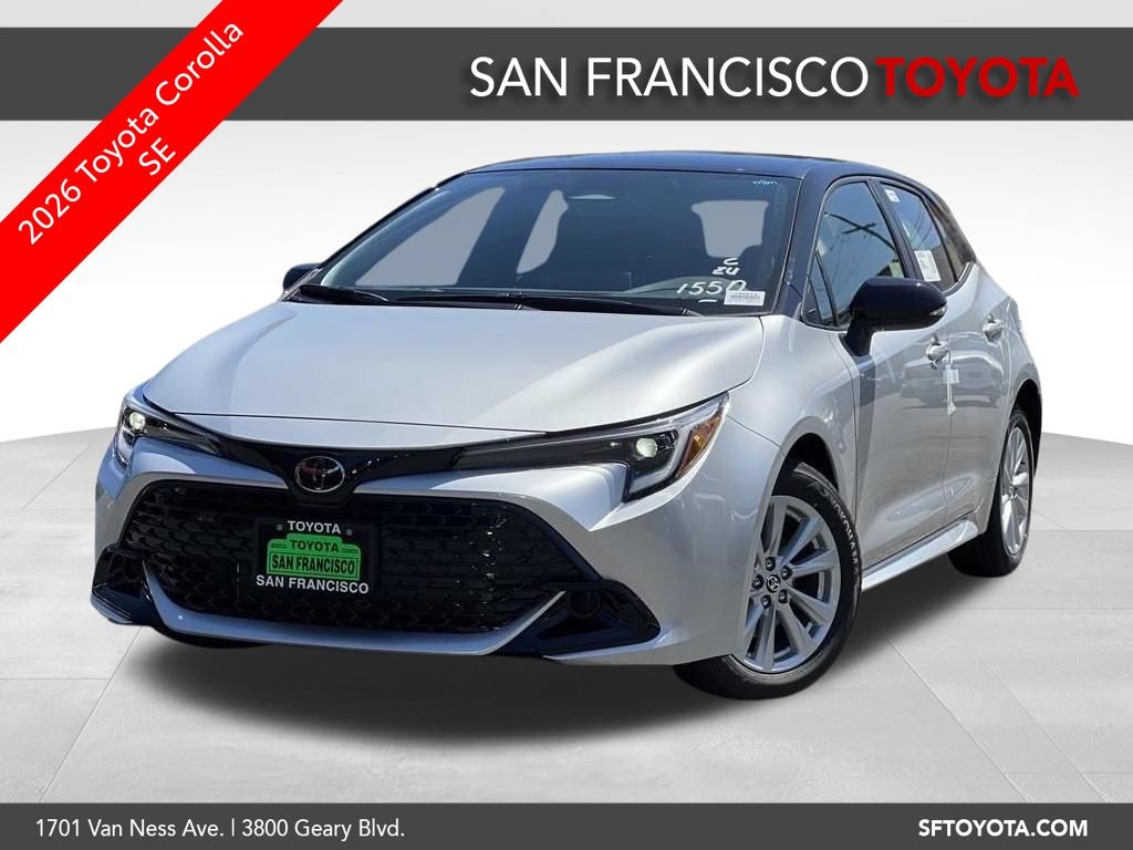 Silver 2026 Toyota Corolla Hatchback Hatchback Front-Wheel Drive Continuously Variable Transmission