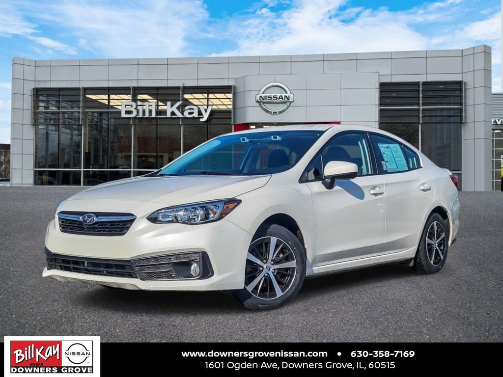 Crystal White Pearl 2023 Subaru Impreza Sedan All-Wheel Drive Continuously Variable Transmission