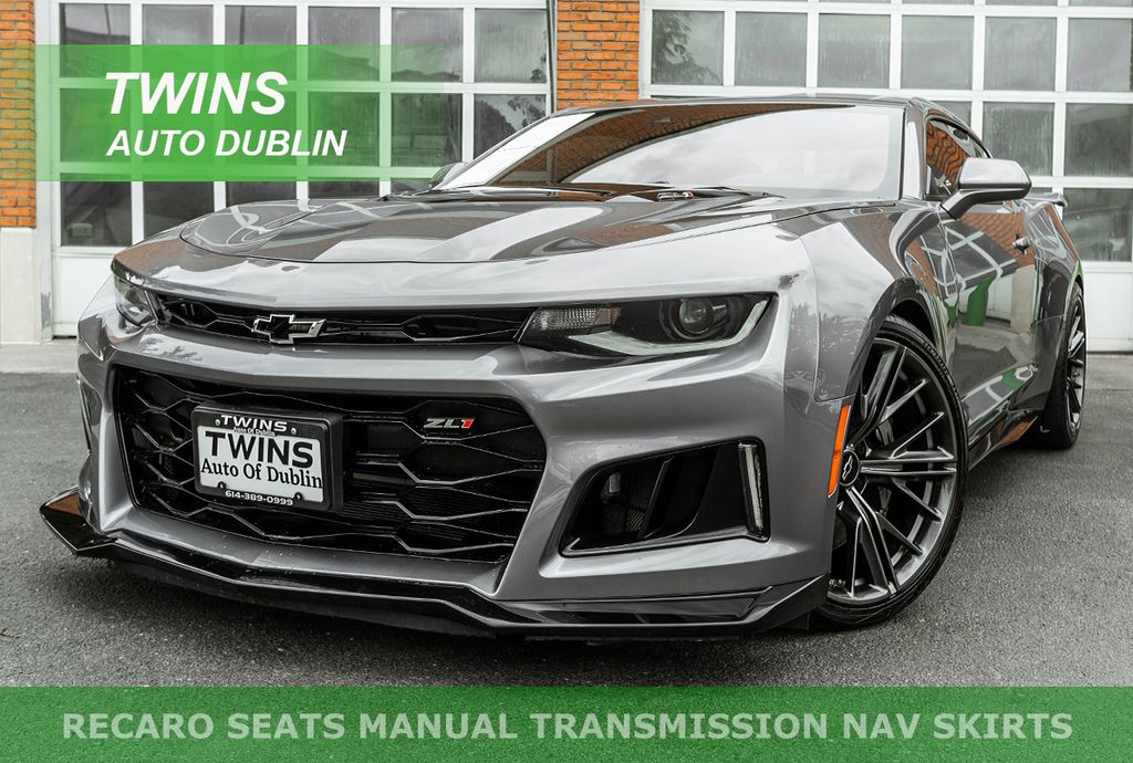 Gray (Satin Steel Metallic) 2021 Chevrolet Camaro ZL1 Coupe RWD Coupe Rear-Wheel Drive 6-Speed Manual