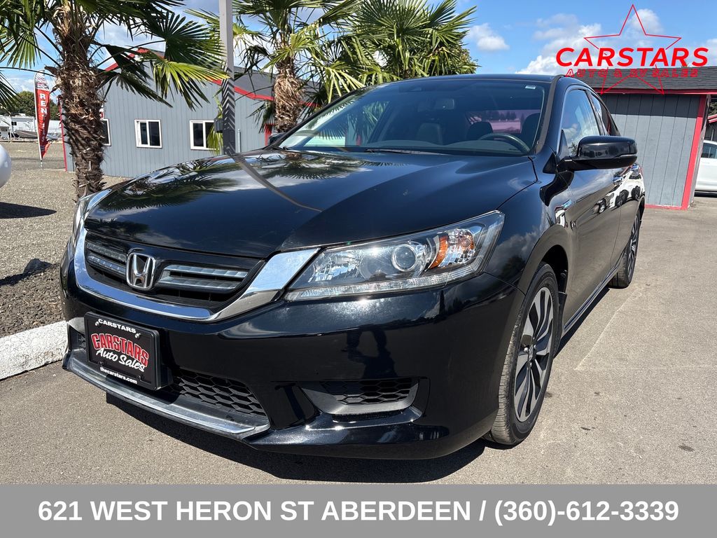 Black 2014 Honda Accord Hybrid Sedan Front-Wheel Drive Continuously Variable Transmission