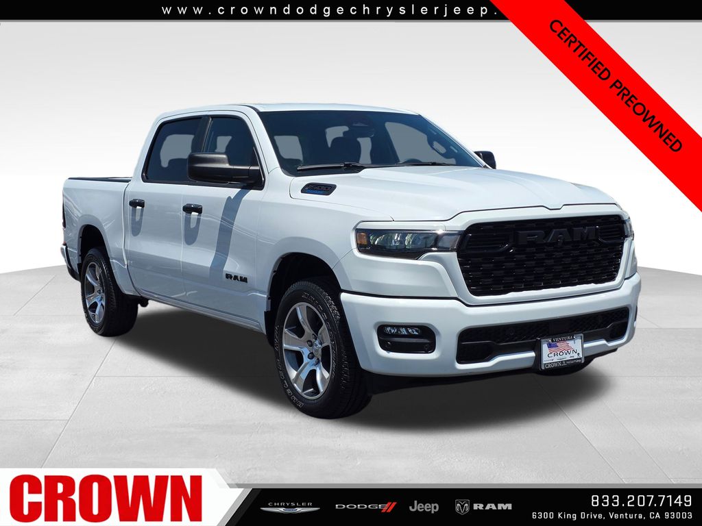 Bright White Clearcoat 2025 RAM 1500 Pickup Truck Four-Wheel Drive 8-Speed Automatic