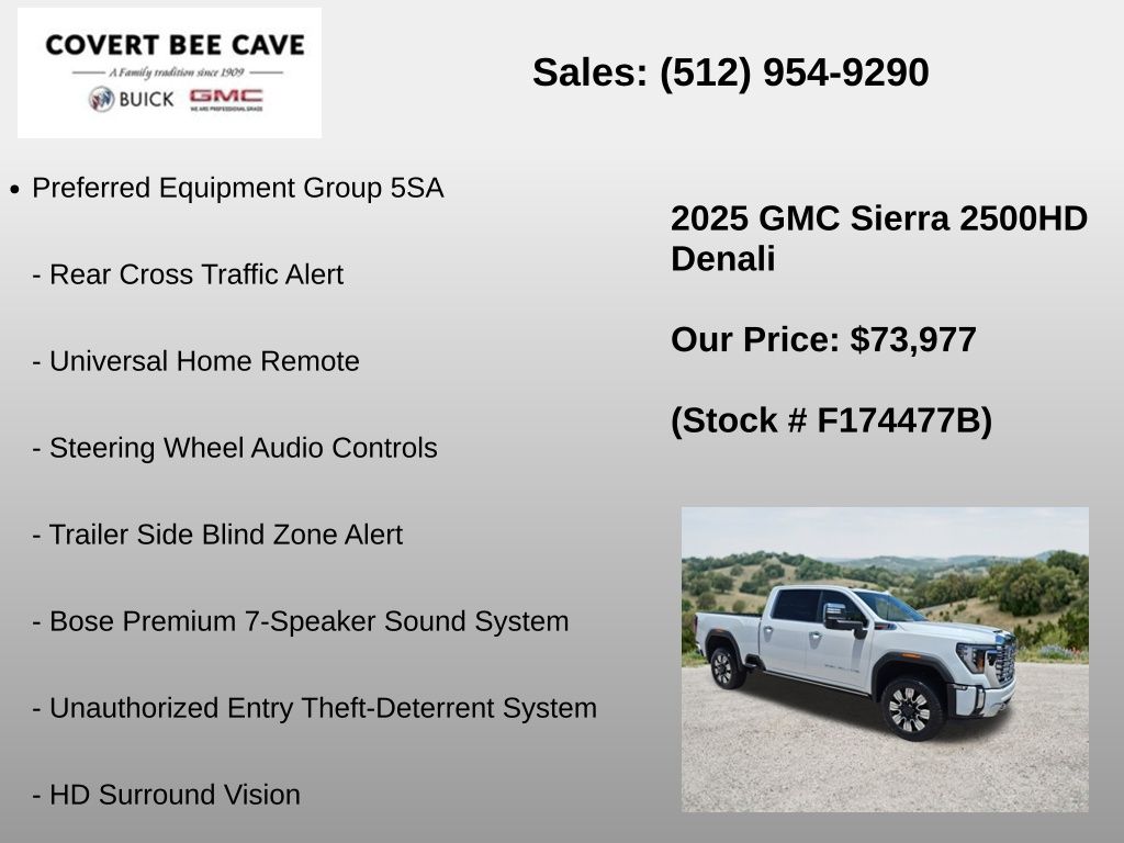 Used Car 2025 Gmc Sierra 2500hd  Denali For Sale Under $80,000 In Austin, Texas