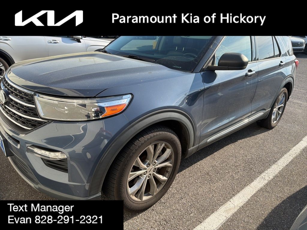 Blue Metallic 2021 Ford Explorer XLT RWD SUV / Crossover Rear-Wheel Drive Automatic