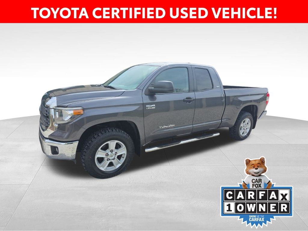 Magnetic Gray Metallic 2020 Toyota Tundra SR5 Double Cab 4WD Pickup Truck Four-Wheel Drive 6-Speed Automatic