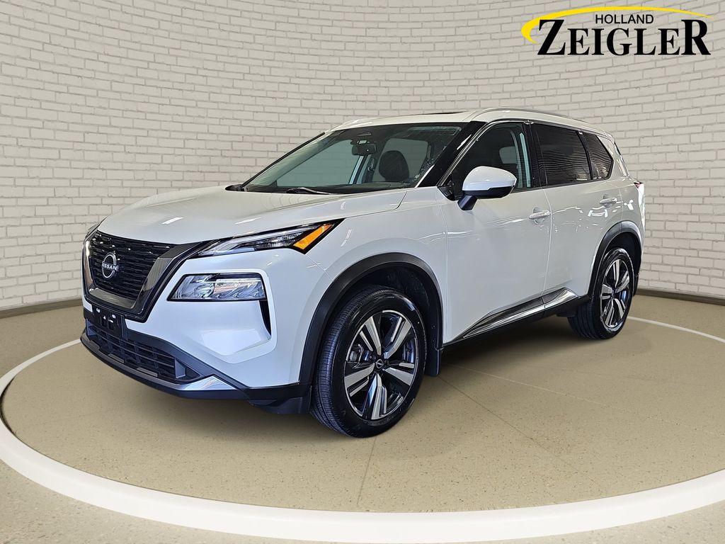 Pearl White Tricoat 2023 Nissan Rogue SUV / Crossover All-Wheel Drive Continuously Variable Transmission