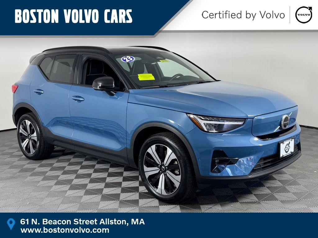 Fjord Blue Metallic 2023 Volvo XC40 Recharge SUV / Crossover All-Wheel Drive 1-Speed Automatic