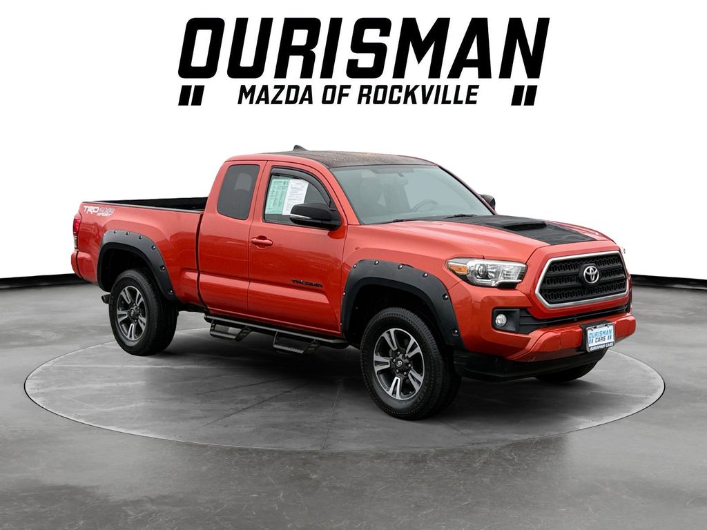 Inferno Red 2017 Toyota Tacoma TRD Sport V6 Access Cab 4WD Pickup Truck Four-Wheel Drive 6-Speed Automatic