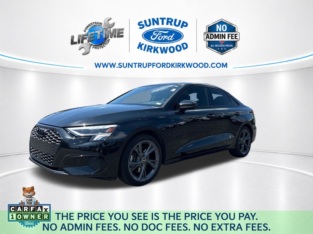Mythos Black Metallic 2024 Audi A3 Sedan All-Wheel Drive 7-Speed Automatic