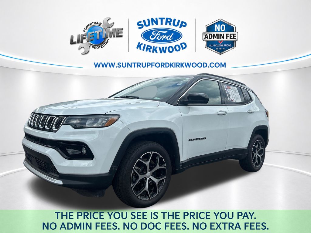 Bright White Clearcoat 2025 Jeep Compass SUV / Crossover Four-Wheel Drive 8-Speed Automatic