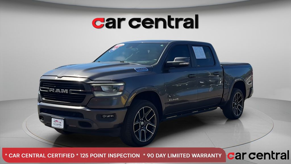 Gray (Granite Crystal Metallic Clearcoat) 2021 RAM 1500 Laramie Crew Cab 4WD Pickup Truck Four-Wheel Drive 8-Speed Automatic