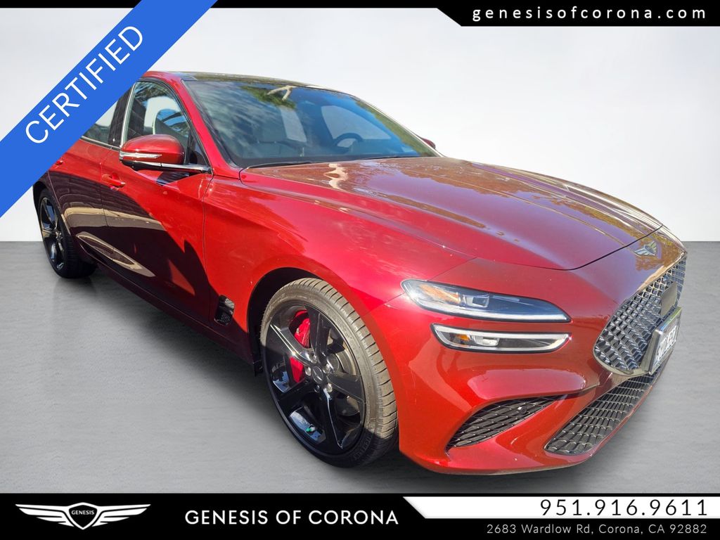 Red 2026 Genesis G70 Sedan Rear-Wheel Drive 8-Speed Automatic