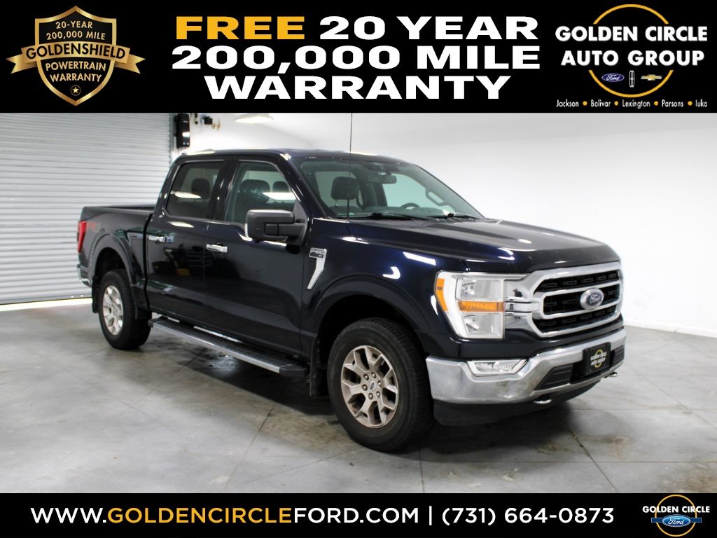 Antimatter Blue Metallic 2021 Ford F-150 XLT SuperCrew 4WD Pickup Truck Four-Wheel Drive Automatic