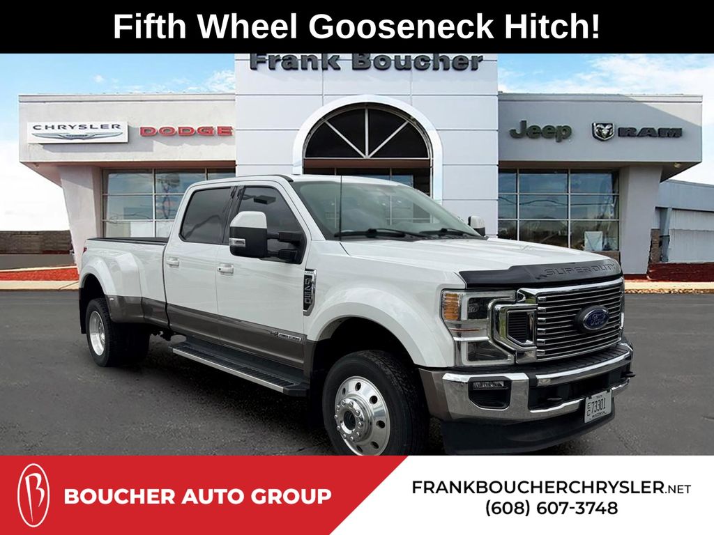 Star White Metallic Tri-Coat 2022 Ford F-450 Super Duty Pickup Truck Four-Wheel Drive Automatic