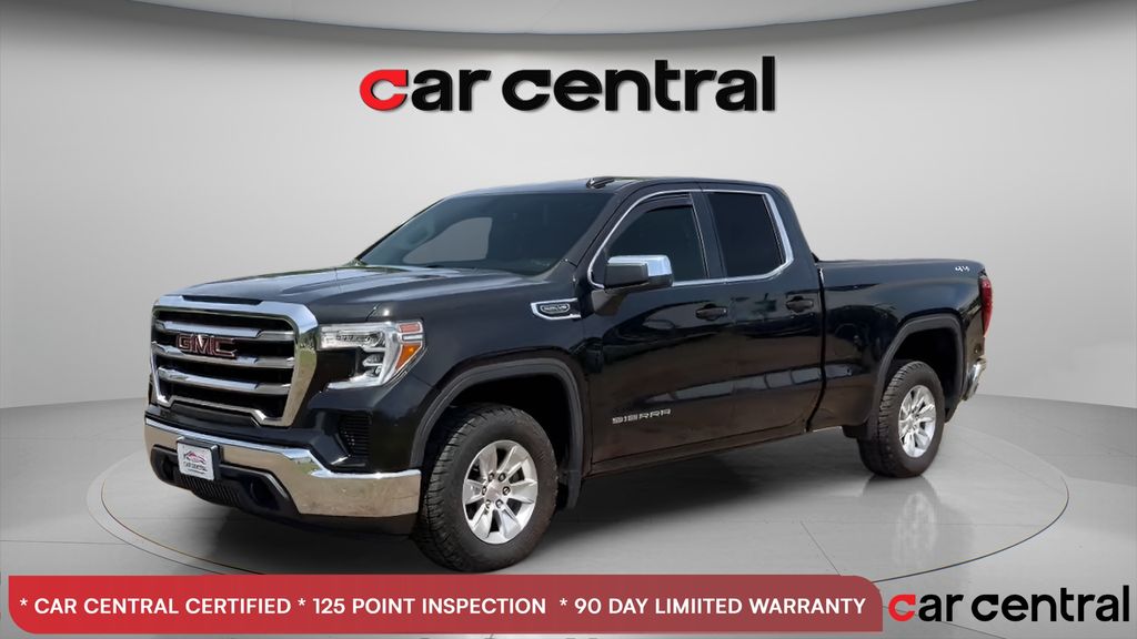 Onyx Black 2019 GMC Sierra 1500 SLE Double Cab 4WD Pickup Truck Four-Wheel Drive 8-Speed Automatic